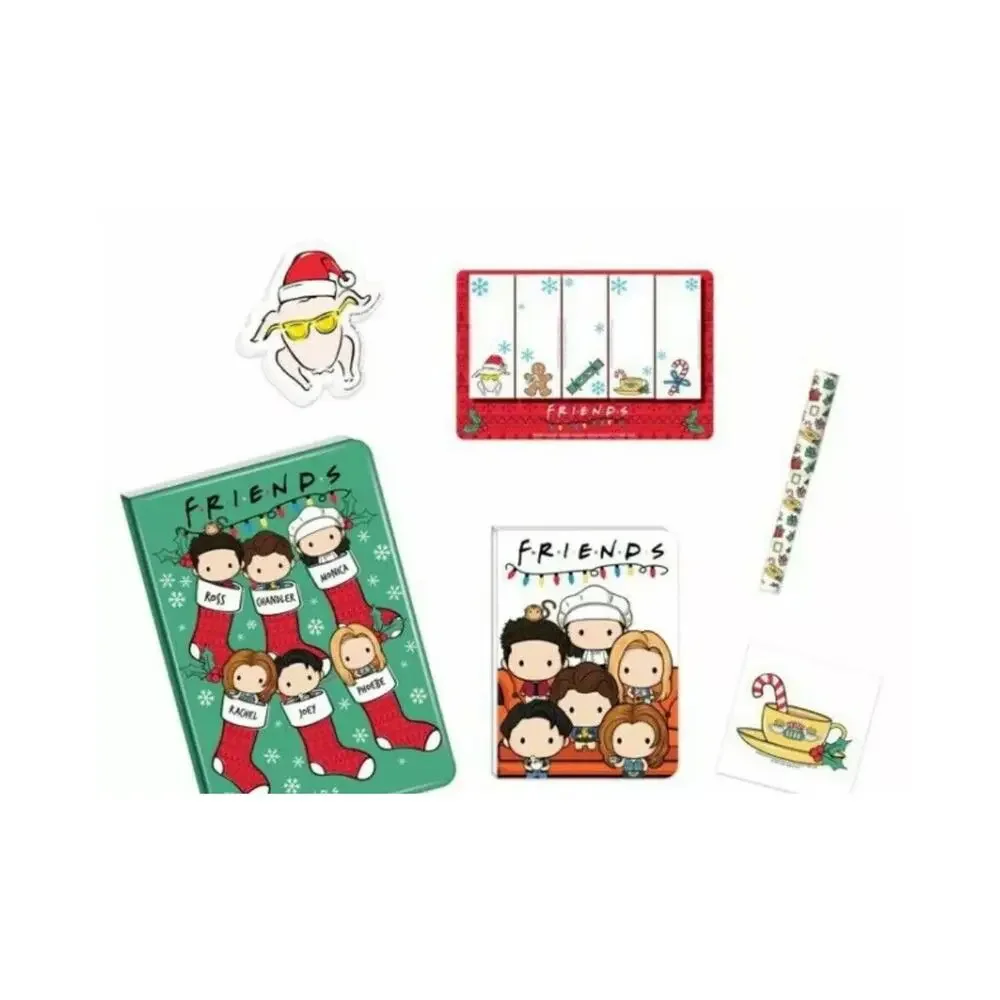 New Friends Christmas Gift Set 2 Journals Pen Sticky Note Pads Stickers Holiday